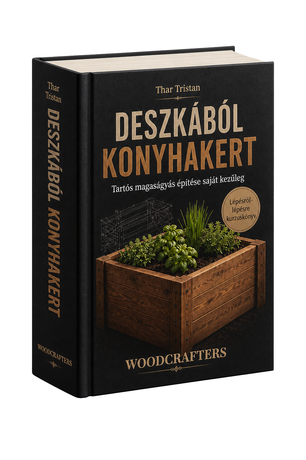Deszkából konyhakert könyv mockup